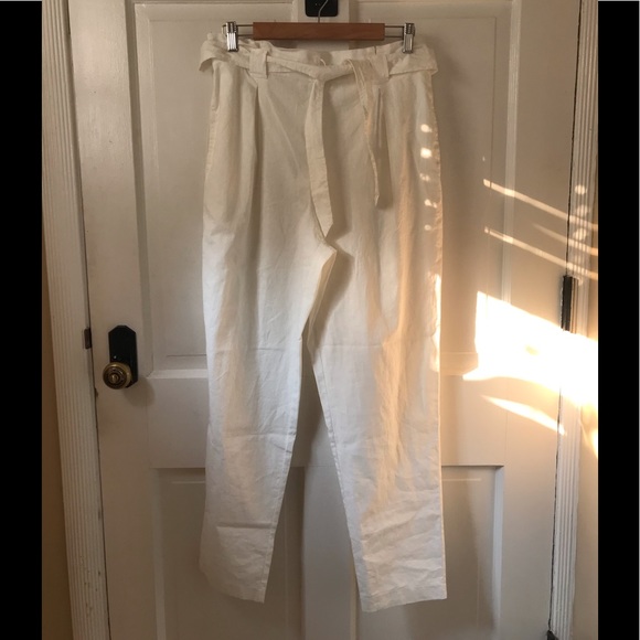 Chelsea & Violet ivory paper bag pants NWT - Picture 2 of 9